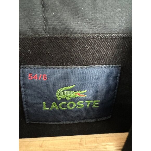 VTG Lacoste 54/6 (XL) Men's Heavyweight Full Zip Black Jacket Crocodile Logo - Picture 3 of 9